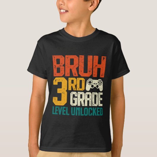 Zurück zur Schule 3. Klasse Gamer Bruh 3. Klasse L T-Shirt (Vorderseite)