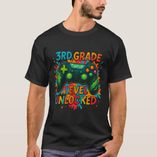 Zurück zur Schule 3. Klasse Jungen Gamer Erster Sc T-Shirt