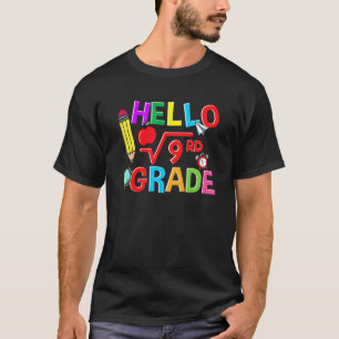 Zurück zur Schule 3. Klasse Quadratwurzel von 9 Ma T-Shirt