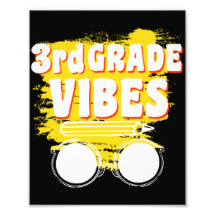 Zurück zur Schule 3. Klasse Vibes Shirt Erster Tag Fotodruck