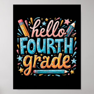 Zurück zur Schule 4. Klasse Set Poster