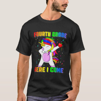 Zurück zur Schule 4. Klasse Unicorn Dabbing Kinder T-Shirt