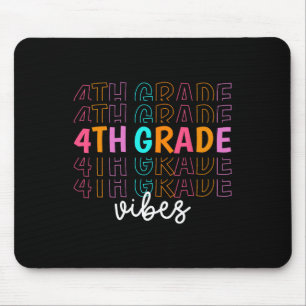 Zurück zur Schule 4. Klasse Vibes Retro Lehrer Sch Mousepad