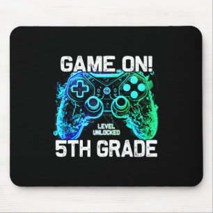 Zurück zur Schule 5. Klasse Jungen Gamer Erster Sc Mousepad
