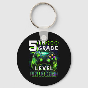 Zurück zur Schule 5. Klasse Jungen Gamer Erster Sc Schlüsselanhänger