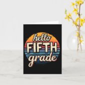 Zurück zur Schule 5. Klasse Karte (Gelbe Blume)