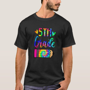 Zurück zur Schule 5. Klasse Lehrer Bleistift Tie D T-Shirt