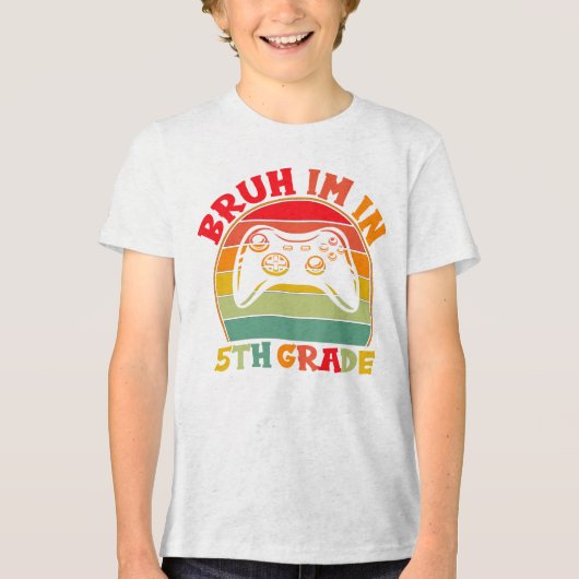 Zurück zur Schule 5. Klasse - Rainbow Gaming für K Tri-Blend Shirt (Vorderseite)