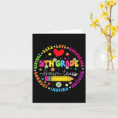 Zurück zur Schule 5. Klasse Traumteam Lehrerbetreu Karte (Gelbe Blume)