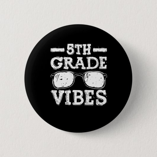 Zurück zur Schule 5. Klasse Vibes Button (Vorderseite)