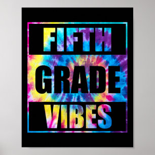 Zurück zur Schule 5. Klasse Vibes Erster Schultag Poster