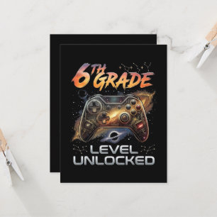 Zurück zur Schule 6. Klasse Gamer Erster Schultag Einladung