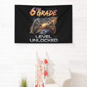 Zurück zur Schule 6. Klasse Jungen Erster Schultag Banner