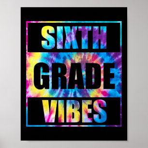 Zurück zur Schule 6. Klasse Vibes Erster Schultag Poster