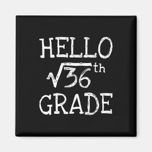 Zurück zur Schule 6th Grade Square Wurzel von 36 M Magnet