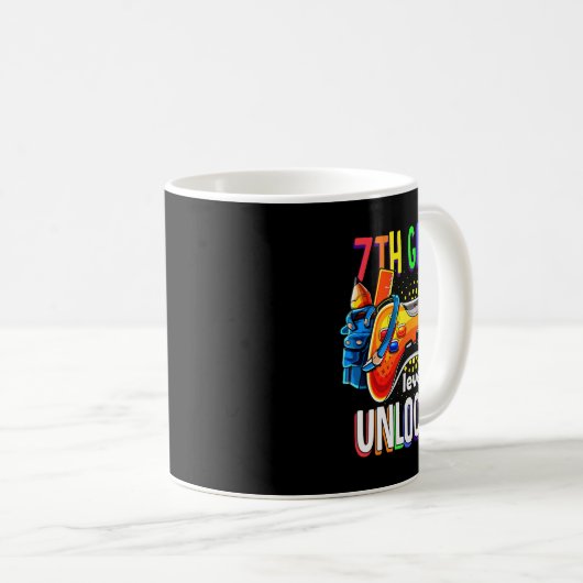 Zurück zur Schule 7. Stufe frei Kaffeetasse (VorderseiteRechts)