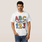 Zurück zur Schule - ABC Easy als 123 T-Shirt (Vorne ganz)