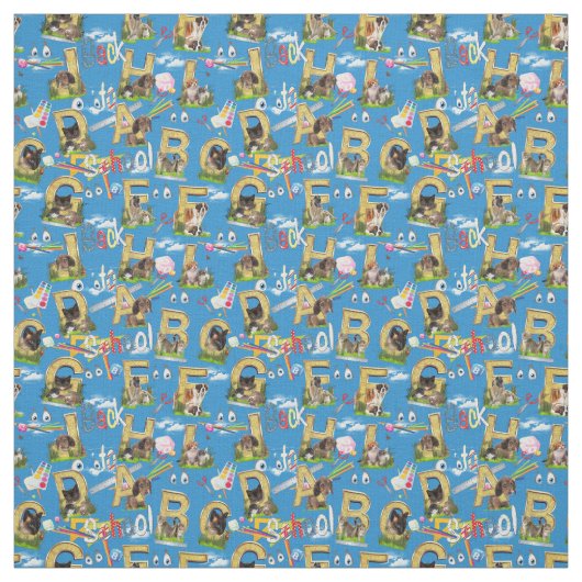 Zurück zur Schule ABC-Fabric Stoff (Muster)