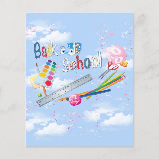 Zurück zur Schule ABC wiederholt Design Case für d Flyer (Hinten)