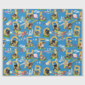 Zurück zur Schule ABC Wiederholung des Designs Geschenkpapier (Flach)