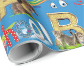 Zurück zur Schule ABC Wiederholung des Designs Geschenkpapier (Rolleneckpunkt)