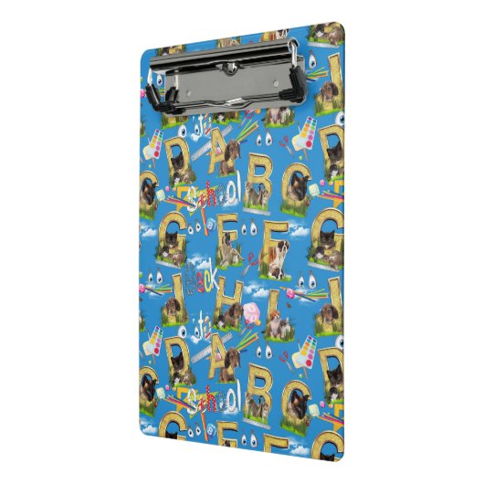 Zurück zur Schule ABC Wiederholung des Designs Mini Klemmbrett (Gewinkelt2)