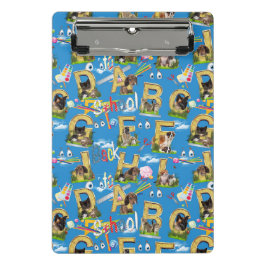 Zurück zur Schule ABC Wiederholung des Designs Mini Klemmbrett