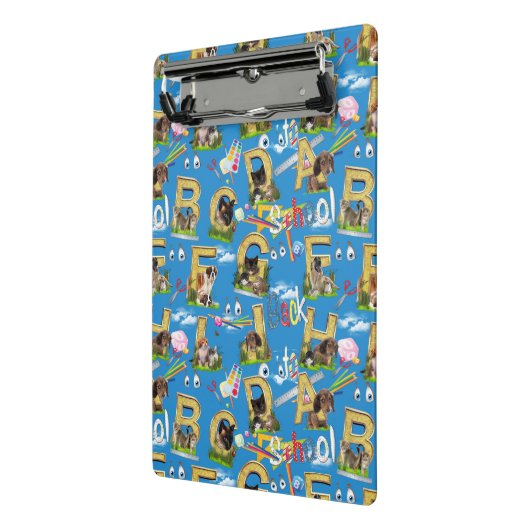 Zurück zur Schule ABC Wiederholung des Designs Mini Klemmbrett (Gewinkelt2)