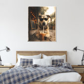Zurück zur Schule-Abzeichen-Design Leinwanddruck (Insitu (Schlafzimmer))