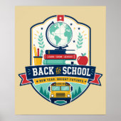 Zurück zur Schule-Abzeichen-Design Poster (Vorne)
