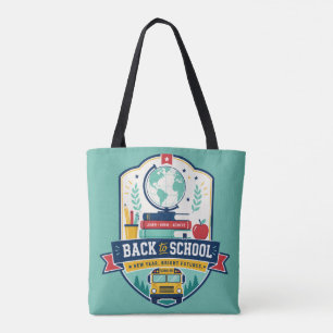 Zurück zur Schule-Abzeichen-Design Tasche