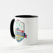 Zurück zur Schule-Abzeichen-Design Tasse (Vorderseite Links)