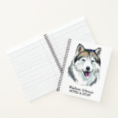 Zurück zur Schule Alaskan Husky Notebook Notizblock (Innenseite)