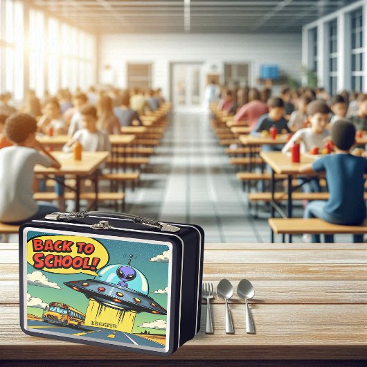 Zurück zur Schule - Alien Style! Metall Brotdose