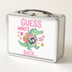 Zurück zur Schule Alligator Metall Brotdose