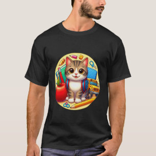 Zurück zur Schule American Shorthair Katze Junge M T-Shirt