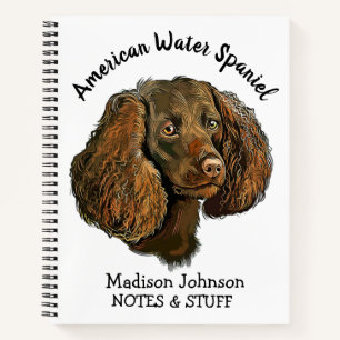 Zurück zur Schule American Water Spaniel Notizbuch