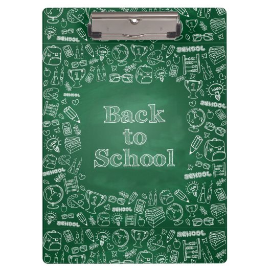 "Zurück zur Schule" an Bord Klemmbrett (Vorderseite)