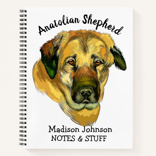 Zurück zur Schule Anatolian Shepherd Notebook Notizblock (Vorderseite)