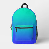 Zurück zur Schule Aqua Blue Bedruckter Rucksack (Vorderseite)