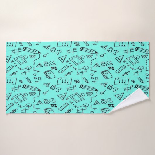 Zurück zur Schule aquamarin Badehandtuch (Badehandtuch)