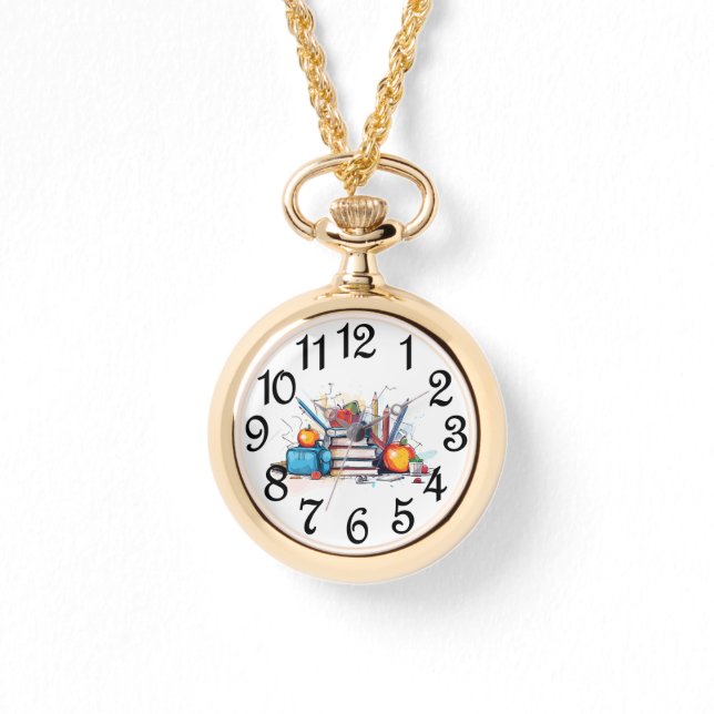 Zurück zur Schule Armbanduhr (Vorderseite)