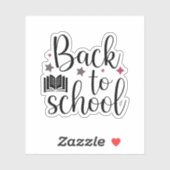 Zurück zur Schule Aufkleber (Blatt)