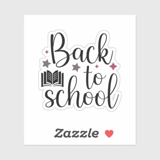 Zurück zur Schule Aufkleber (Blatt)