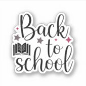 Zurück zur Schule Aufkleber (Vorderseite)