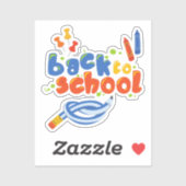 Zurück zur Schule Aufkleber (Blatt)