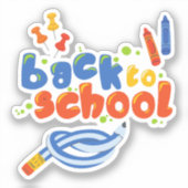 Zurück zur Schule Aufkleber (Vorderseite)