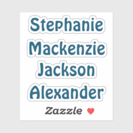 Zurück zur Schule - Aufkleber mit mehreren Namen