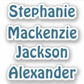 Zurück zur Schule - Aufkleber mit mehreren Namen (Vorderseite)