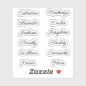 Zurück zur Schule - Aufkleber mit mehreren Namen (Blatt)